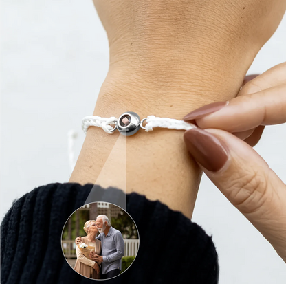 Geflochtenes Armband mit personalisiertem Foto
