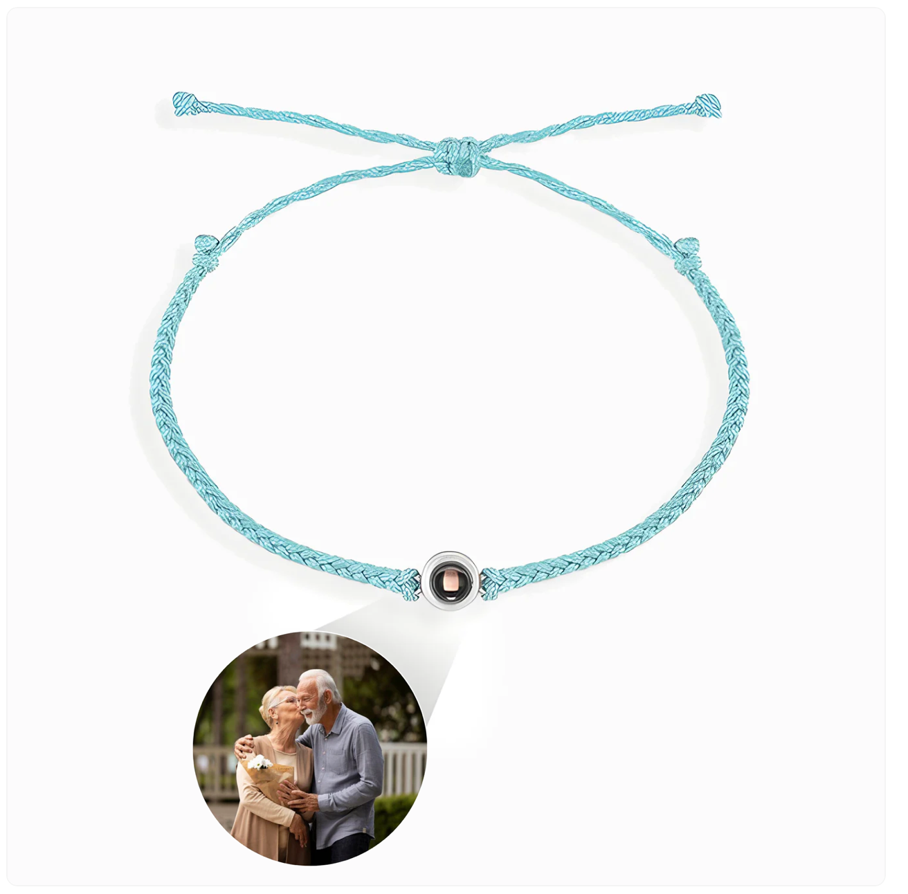 Geflochtenes Armband mit personalisiertem Foto