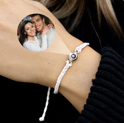 Geflochtenes Armband mit personalisiertem Foto