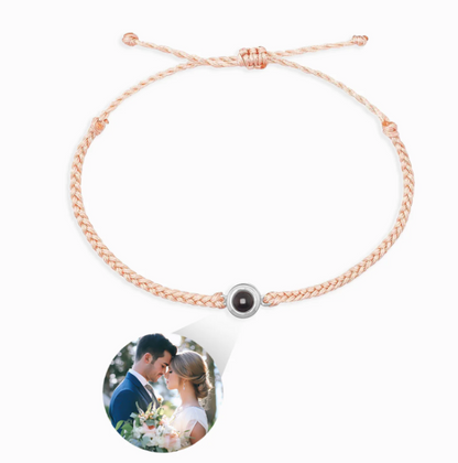 Geflochtenes Armband mit personalisiertem Foto