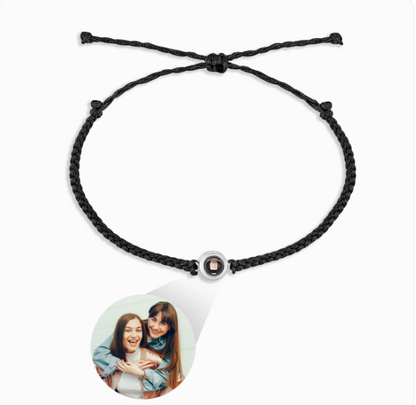 Geflochtenes Armband mit personalisiertem Foto