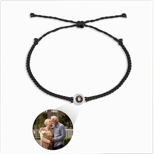 Geflochtenes Armband mit personalisiertem Foto
